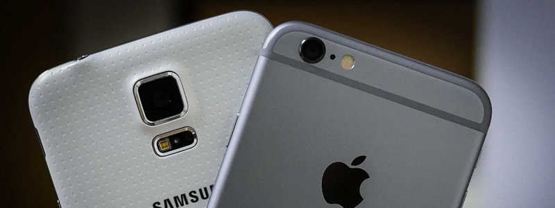 Smartphone haut niveau iPhone 6 - Galaxy S5